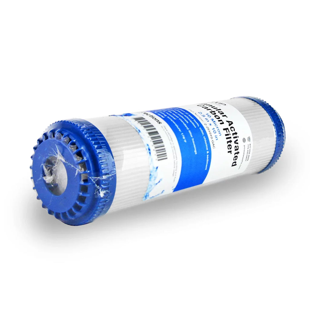Filter 25 2.5 10 Water Activated Micron pack x10" Granular Carbon Cartridge