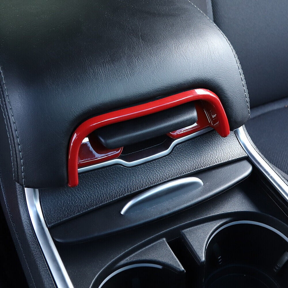 Red m 2pcs Center Button Trim Armrest ABS Teledu , Console
