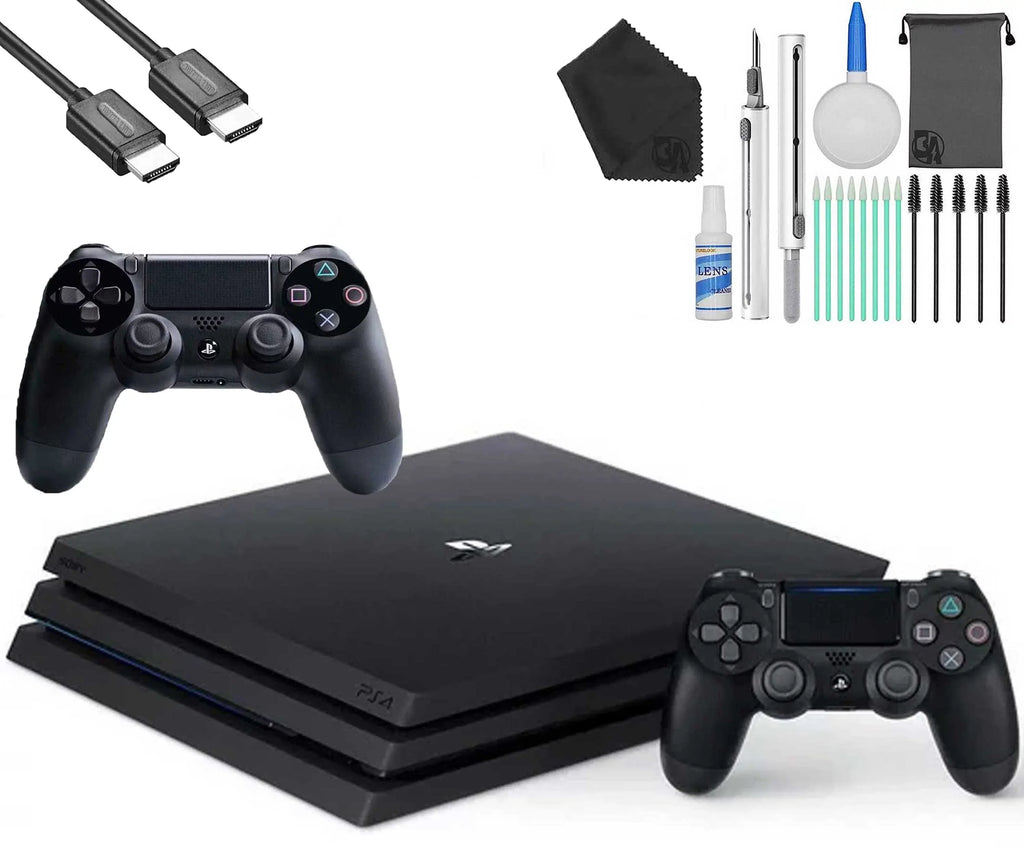 Cleaning New 2 Black, HDMI 4 PRO PlayStation Sony Like With Gaming 1TB Controller Kit Cable Console