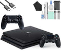 Cleaning New 2 Black, HDMI 4 PRO PlayStation Sony Like With Gaming 1TB Controller Kit Cable Console