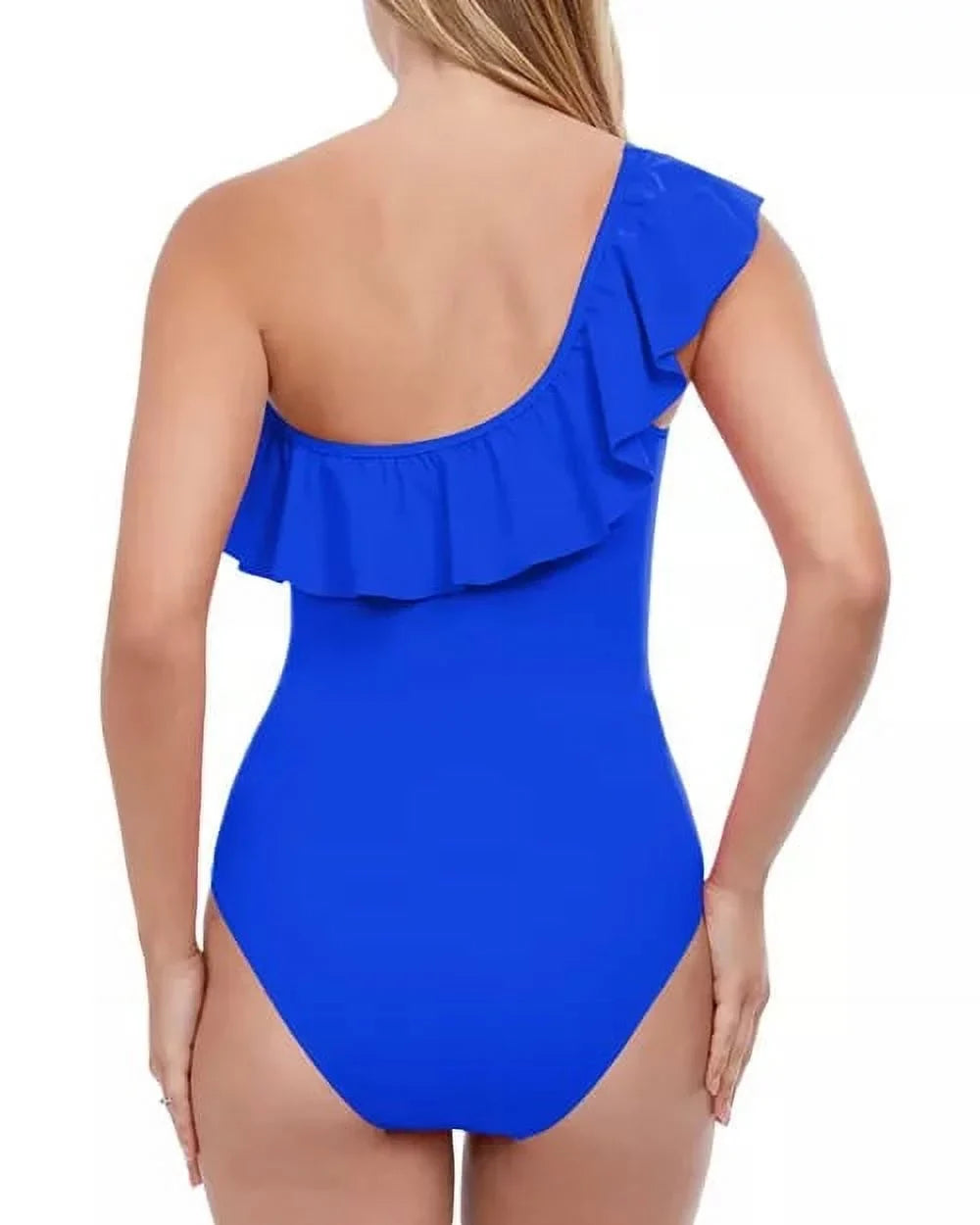 Ruffled 10 by Profile Tutti Swimsuit, One-Shoulder Frutti US Gottex COBALT
