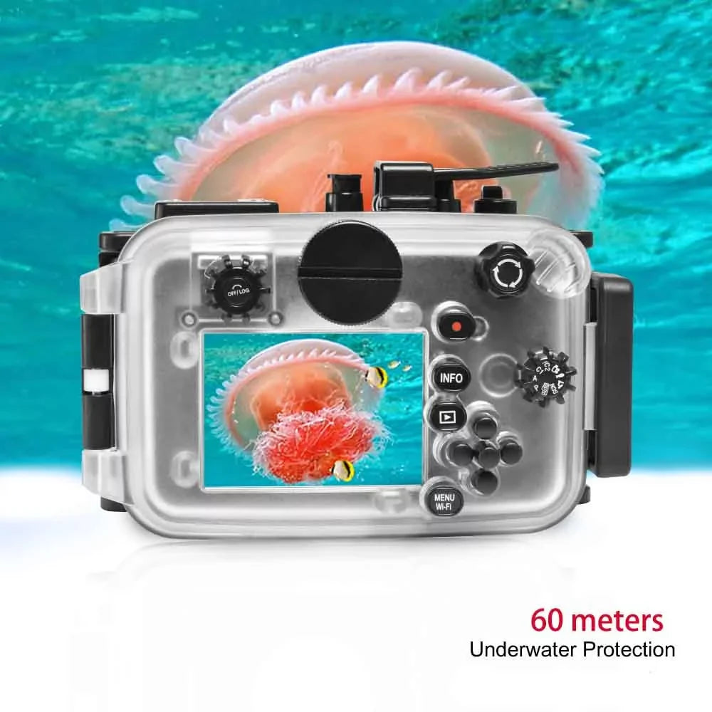 Camera Protection frogs Sea for Diving TG-6, Underwater Case Waterproof Olympus 60m/195ft Housing,