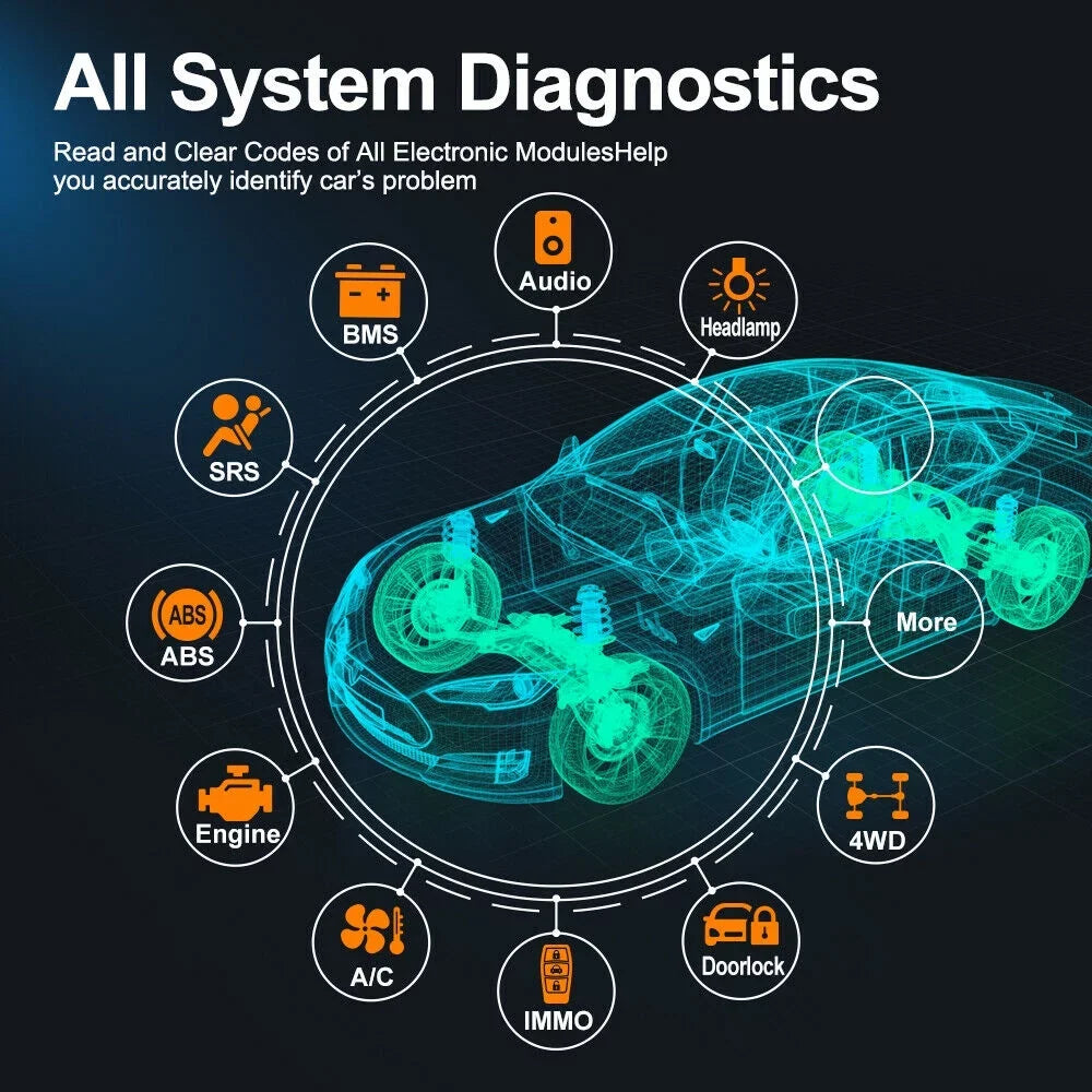 Reader Scanner IMMO SRS Car System All Diagnostic Scan Tool Code OBD2 NT809 ABS Foxwell