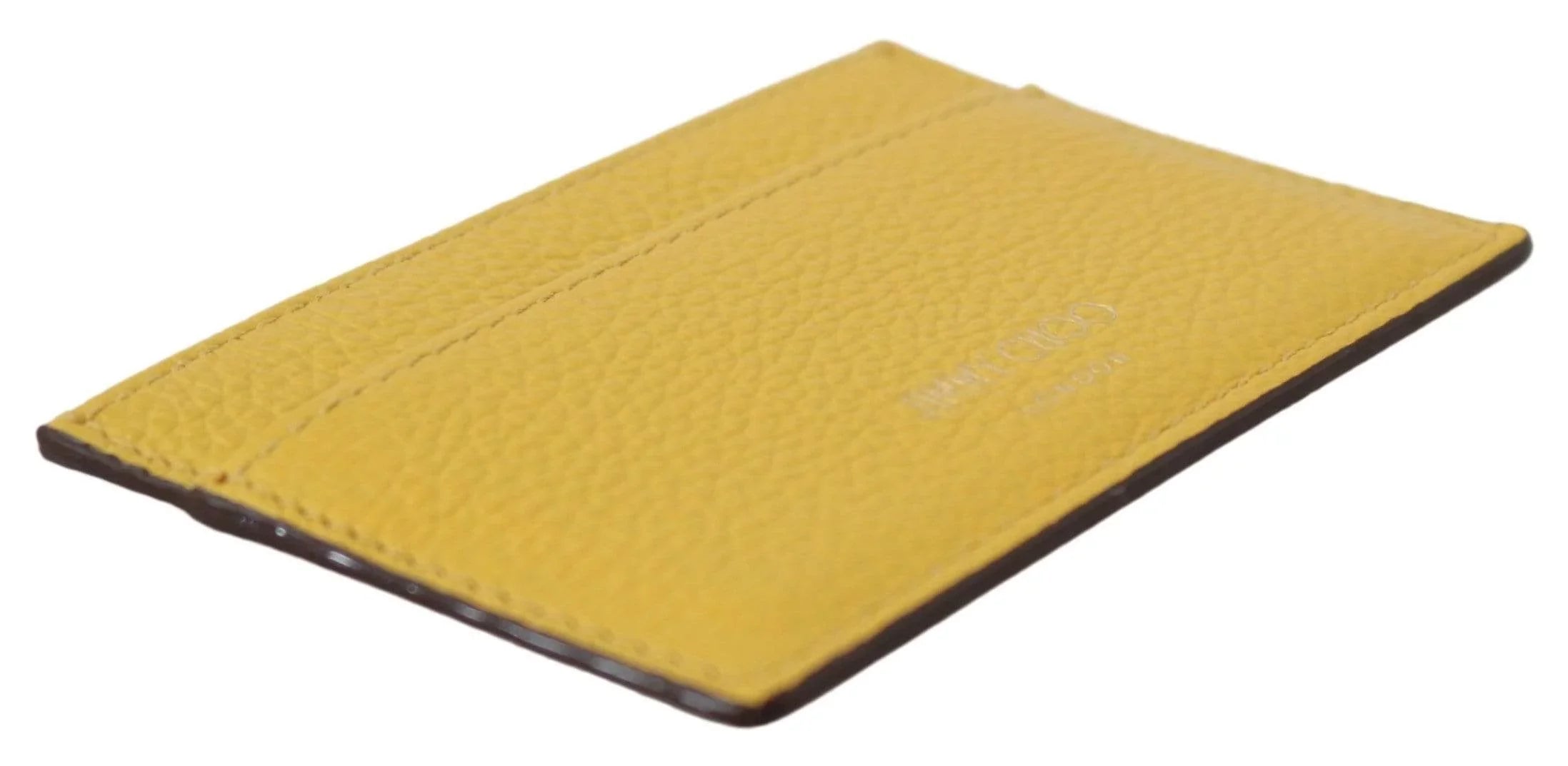 Leather Yellow Aarna Card Jimmy Choo Holder