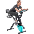 Recumbent Exercise Arm Resistance, Bands Folding Bike, Fitness Adjustable and and with Backrest Upright X-Bike 10-Level