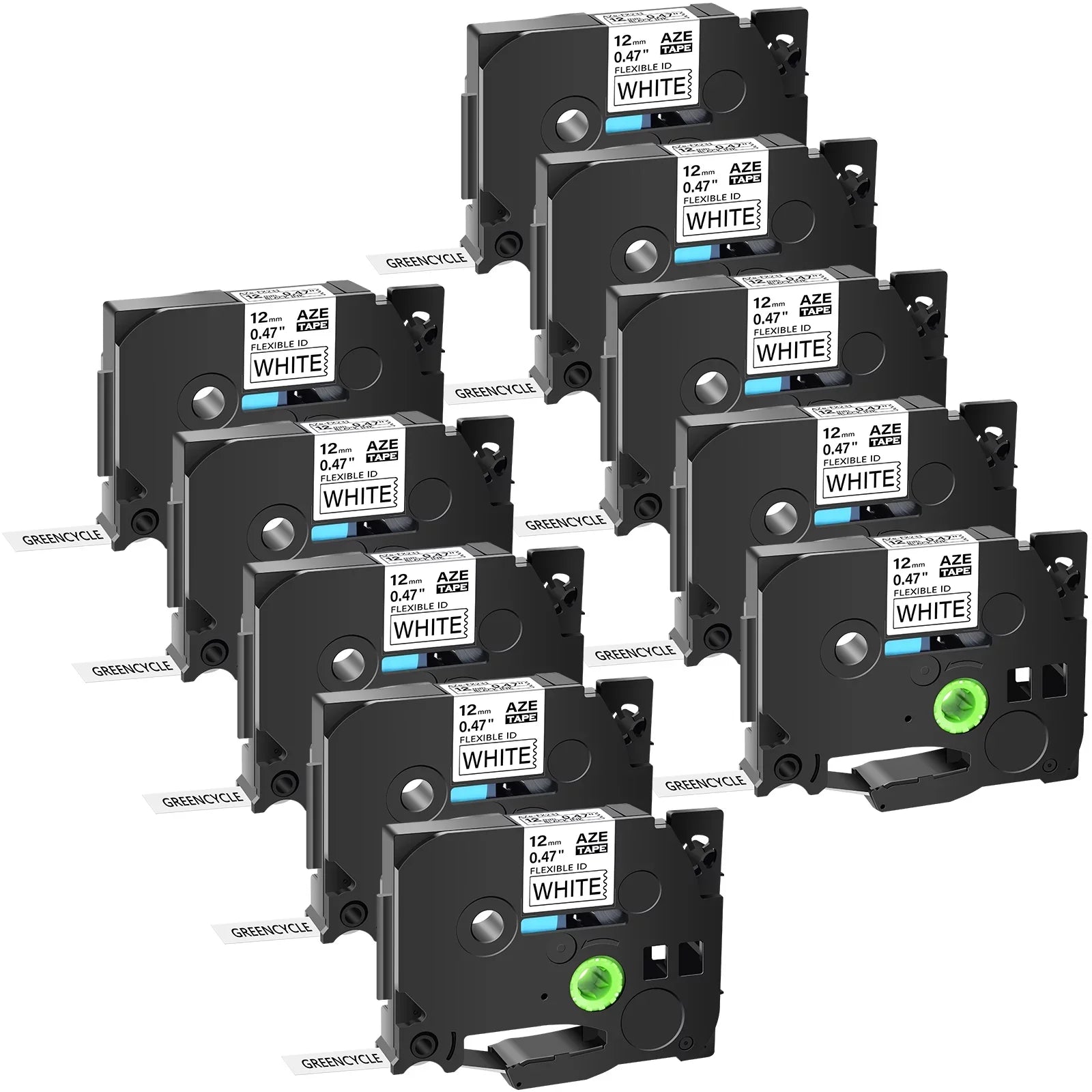 D400 TZe in TZ-FX231 12mm 10PK White Compatible Flexible D600 use Brother Tape Maker ID TZe-FX231 GREENCYCLE on H100 TZ-231 Label 8m PT-D210 Black Cable for Label TZ Wire P-touch H110 TZe-231