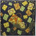 (Good) Scarf Kelly's Carre Pre-Owned en Women's 90 Carriage Silk Muffler Caleche" HERMES Black Hermes "kelly