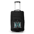 Carry-On 21" Black Rolling Suitcase Softside MOJO Hawaii Warriors