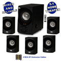 and Extension System AA5171 Acoustic Theater FM Bluetooth Speaker 4 Audio with Cables 5.1 Home