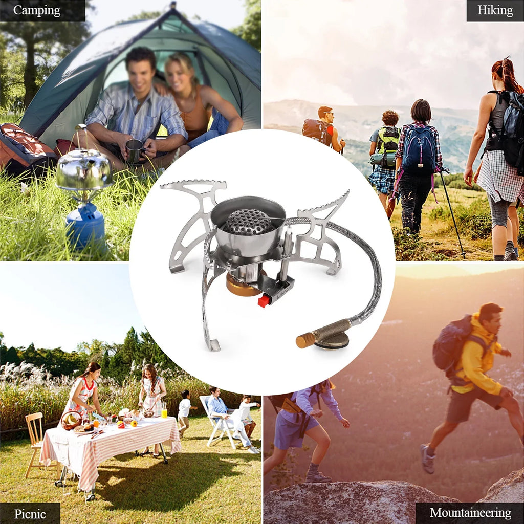 for Lixada Outdoor Stove, Backpacking Windproof Stove Cooking Adventures Portable