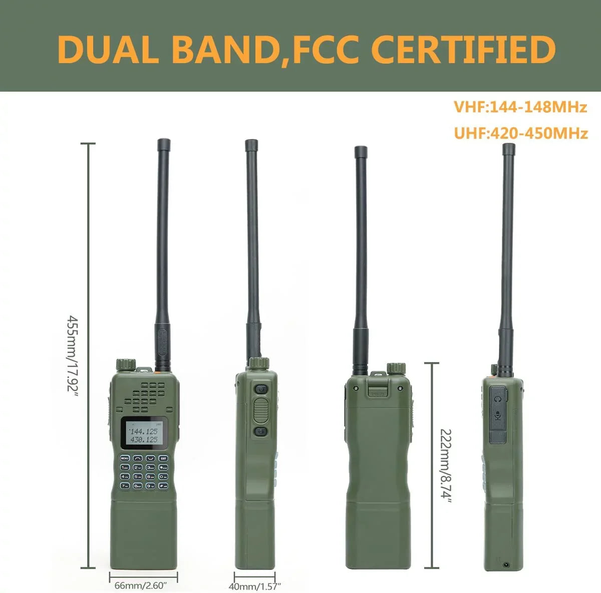 AR-152 Cable,AR-152 Charger Rechargeable Range and Antenna,USB ABBREE&BaofengAR-152 Bag Talkie Kit Shoulder mic,18.8 Walkie Cable Tactical with Radio Long Full Way Programming Two Foldable inch 10W
