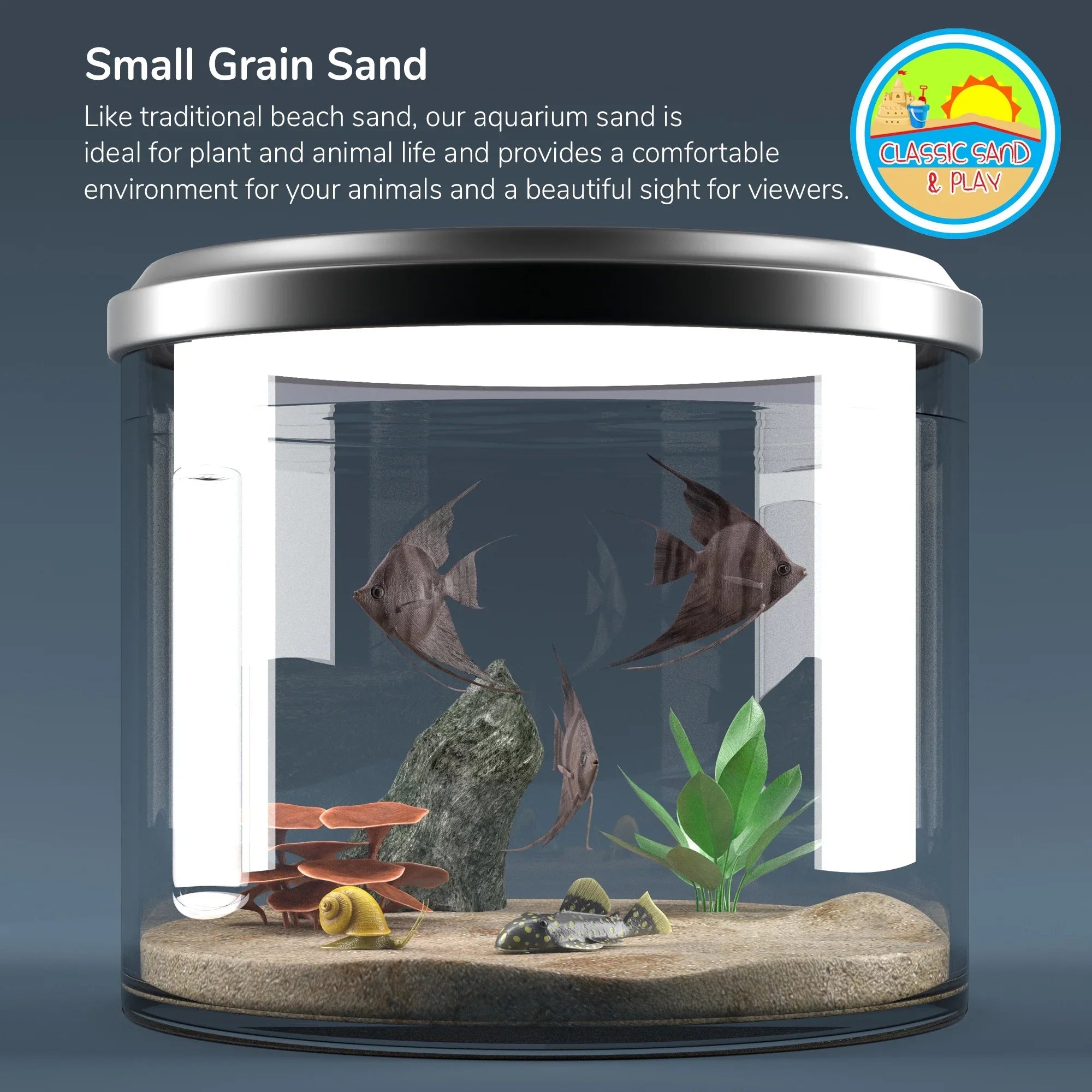 lb. & Sand 40 Freshwater Saltwater Tanks, for CLASSIC and Yellow SAND Natural Aquarium PLAY