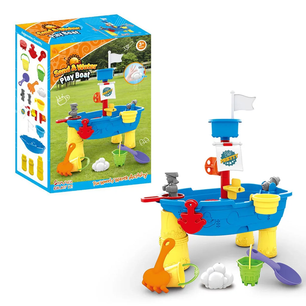 Girls Table Boys Pcs 21 Toddlers 3 Sand Sandboxes + Toys Y Beach Ship Water Mundo Toy for Pirate