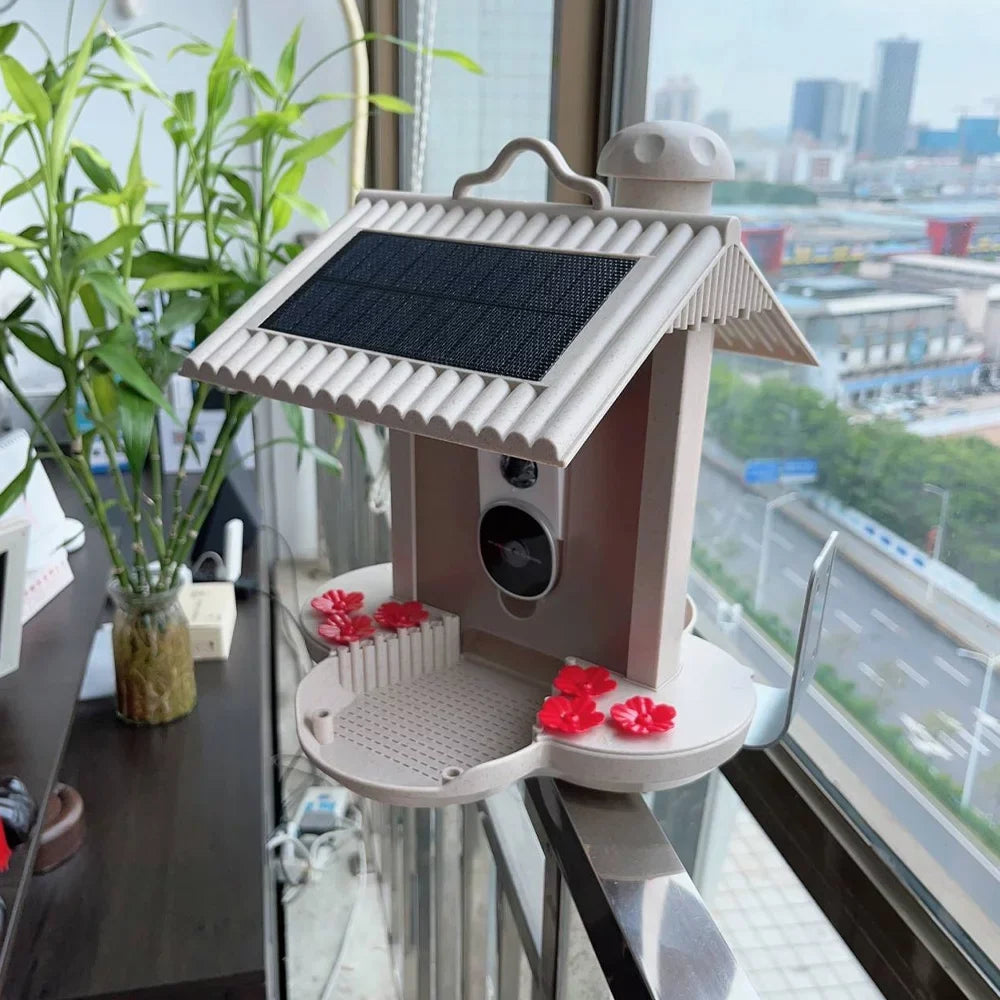 Bird 1080P Smart Auto Bird Species Detection Feeder Real-time IP65 Cards AI Identify and TF Notification Capture Bird Video 128G Motion Waterproof Camera WIFI