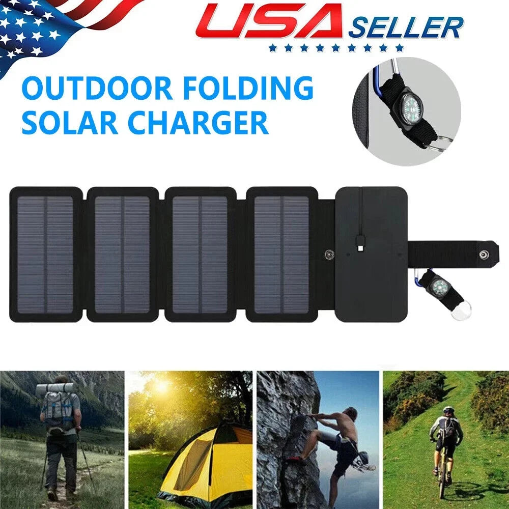 Bank Portable Outdoor Phone Waterproof Mobile Charger JLLOM Solar Panel Camping Power