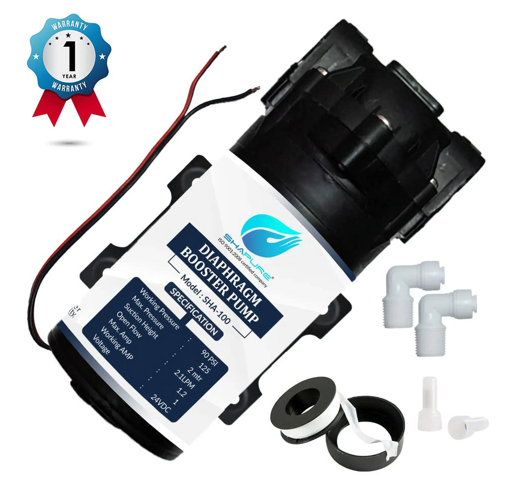 For Winding With 1 Compatible Purifiers (1 Kent/Aquagrand/Livpure/Dolphine/Aquagaurd/ Copper All 100 With Water Booster - Ro Motor With Shapure Ro Elbow Pump Ro Pcs Gpd Y