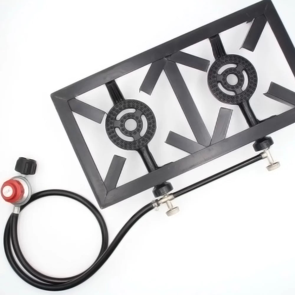 Cooking Tomshine Camping Double Iron BBQ Cooking Patio Stove for Enthusiasts (Standard), for Furnace Propane Cast Efficient Gas