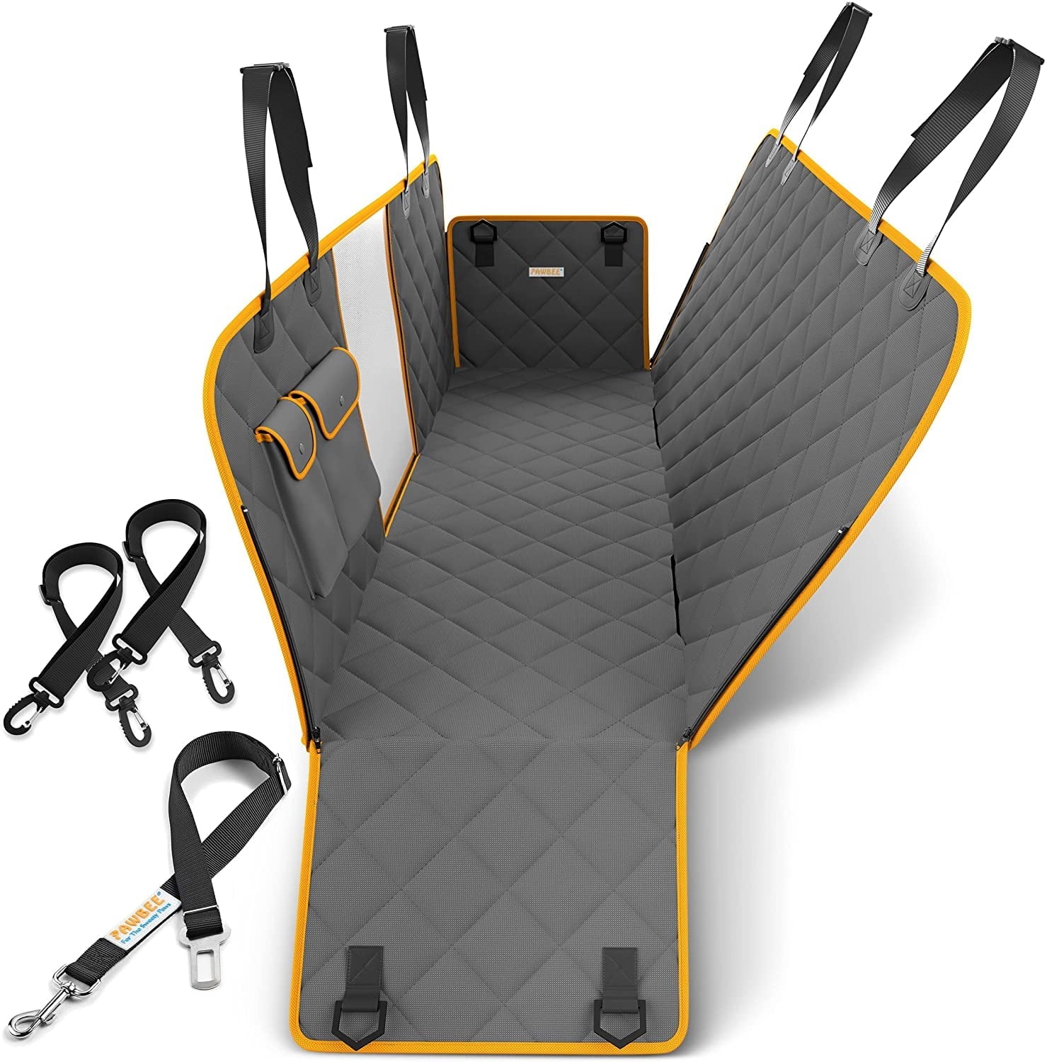 Seat Dog Seat Waterproof Trucks for Nonslip for Dog Belt Car Scratchproof Covers Hammock & – Front PAWBEE – Cover & Bonus Car – with Covers Window Car for SUV, Seat Dogs Dogs Seat Mesh Car Cars with