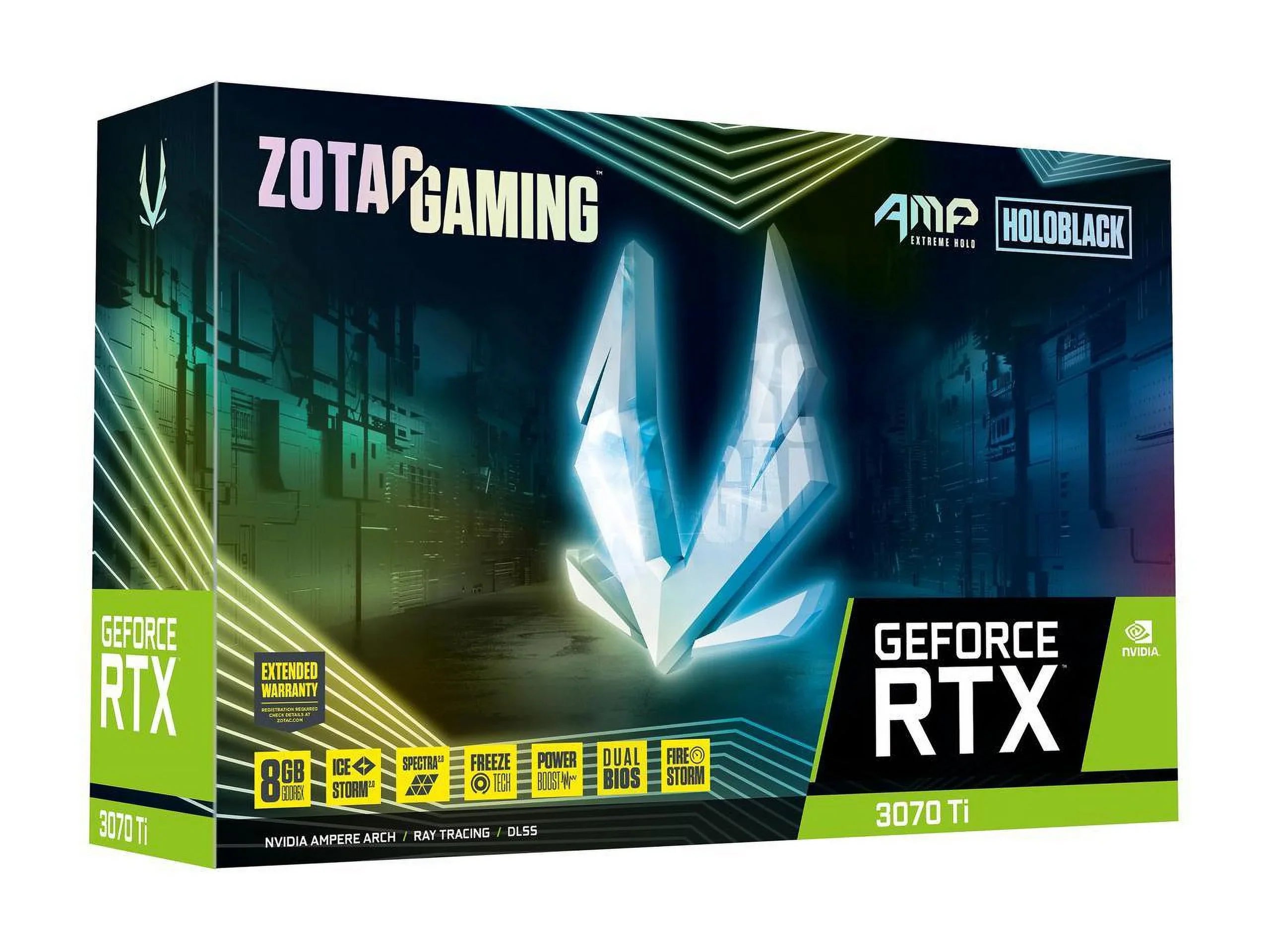 ATX ZT-A30710B-10P Video 3070 RTX Ti Card 8GB PCI GDDR6X Extreme ZOTAC GeForce Express 4.0 Holo AMP