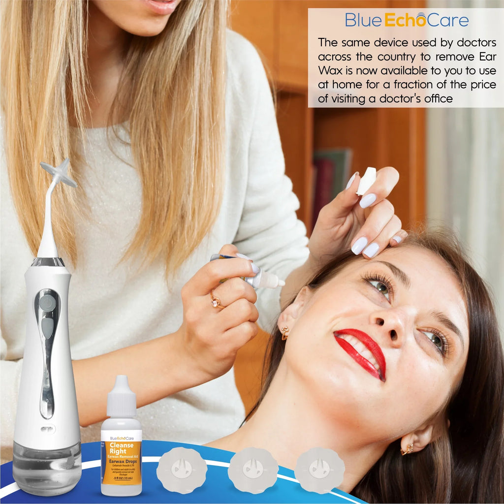 device, kit Remover- USA USA Electronic 3 system, wax ear tool Drops, removal DISHWASHER FRIENDLY Includes TIPS, - REUSABLE, ear cleaner Cleanse MADE Ear Ear Wax MADE Right