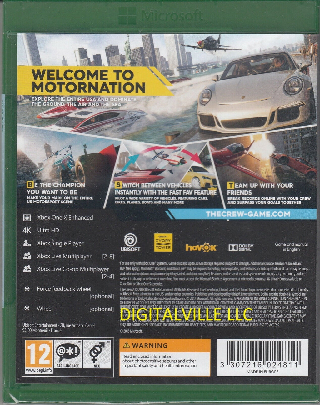 The 2 New Factory Xbox Crew One Brand Sealed Racing