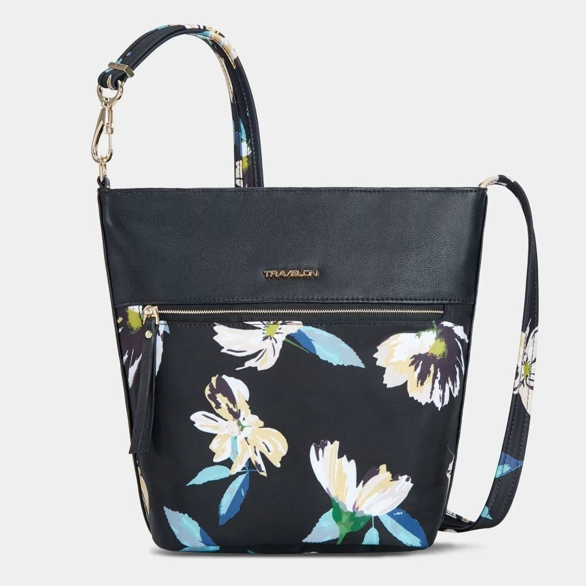 Bag Floral Addison Travelon Bucket 43491-50C - Midnight
