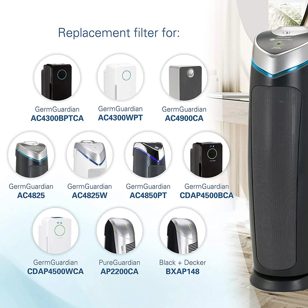and Filter GENUINE 1-Pack Germ AC4825DLX, Guardian Air AC4825, AC4300BPTCA, AC4900CA, Purifier Replacement B CDAP4500BCA, More, AC4850PT, for CDAP4500WCA HEPA FLT4825 GermGuardian