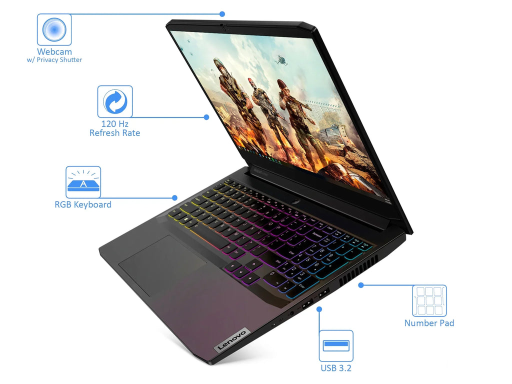 GeForce Gaming 16GB Wi-Fi, SSD, Windows FHD 5600H Pro Lenovo 1TB 10 4.2GHz, 120Hz HDMI, Upto NVMe 15.6" 3050, 5 Ryzen Display, NVIDIA IdeaPad Bluetooth, RAM, RTX AMD 3 Laptop,