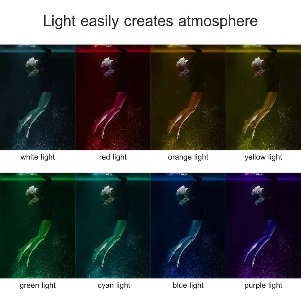 Video Fill Photography CRI95+ Snorkeling Dimmable Underwater Built-in Rechargeable for RGB IPX8 Underwater Replacement SL-20 Modes for Battery Waterproof 8 Video Tomshoo 40M Diving