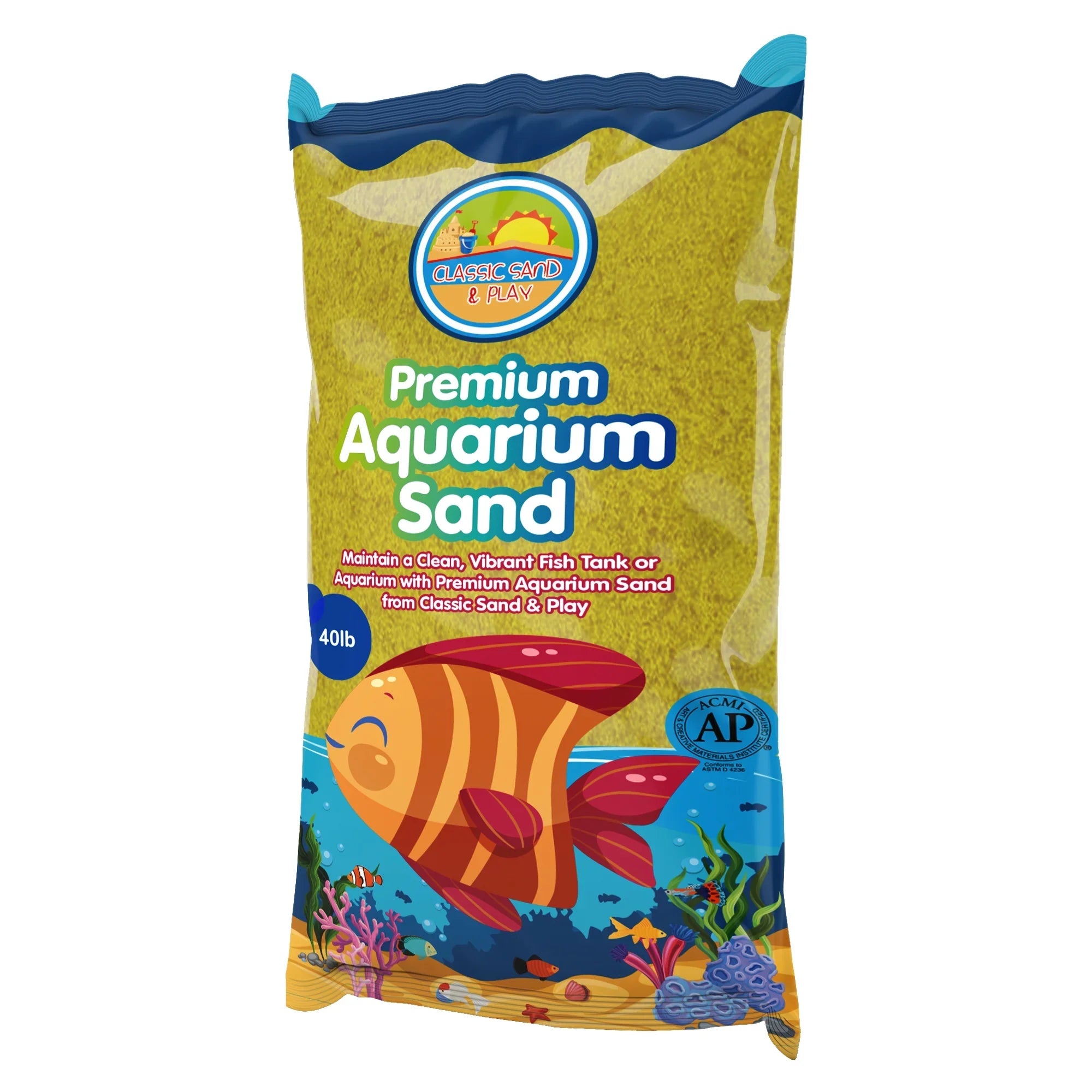 lb. & Sand 40 Freshwater Saltwater Tanks, for CLASSIC and Yellow SAND Natural Aquarium PLAY