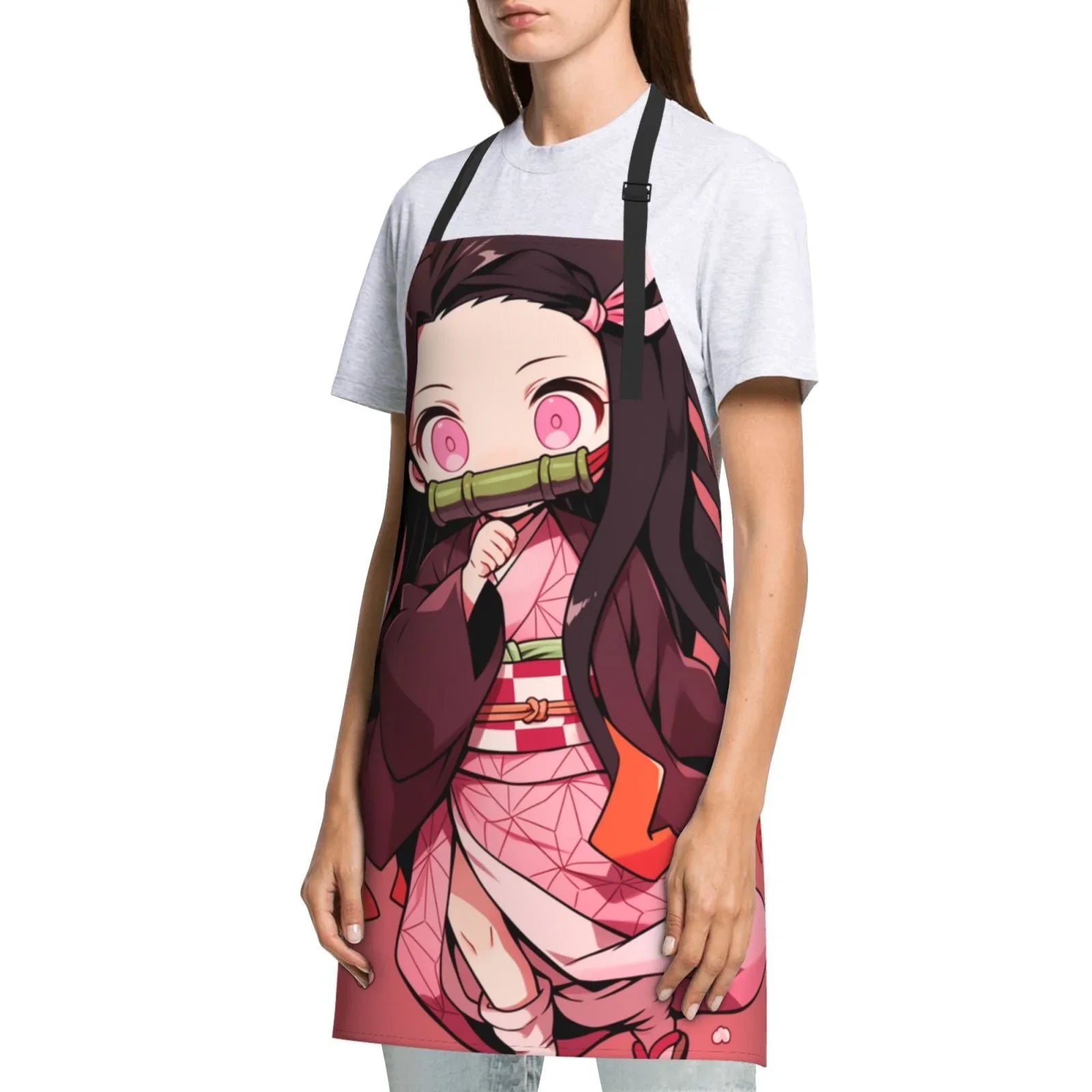 Decor Kamado Waterproof Apron Slayer Nezuko Kitchen/Cooking/Gardening/Painting/BBQ/Baking/Chef/Craftsman Home For Demon