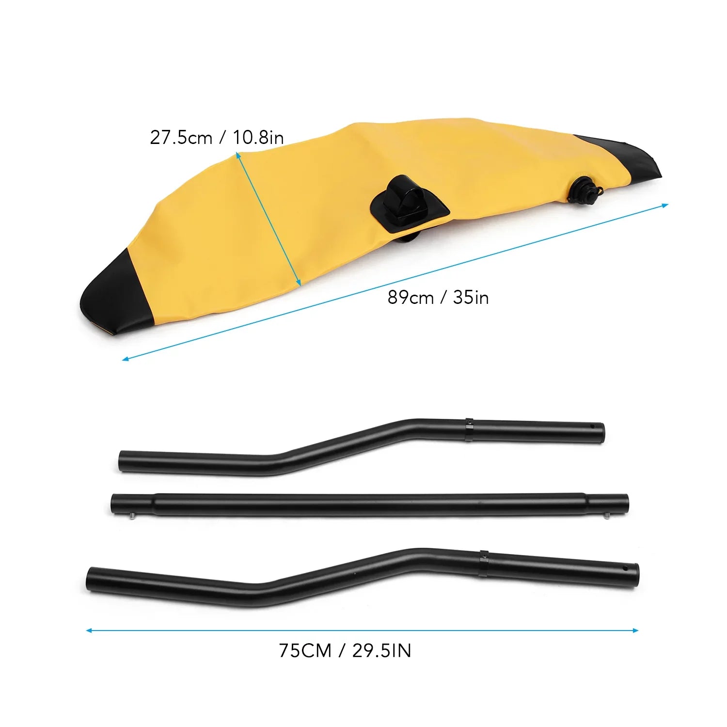 for Arms Expeditions Float, Perfect Kayak and Rod, GoolRC Inflatable Ultimate Outrigger Float Stabilizer Kayak Standing Fishing Sidekick PVC Kit, Float Stability System for Support, Fishing