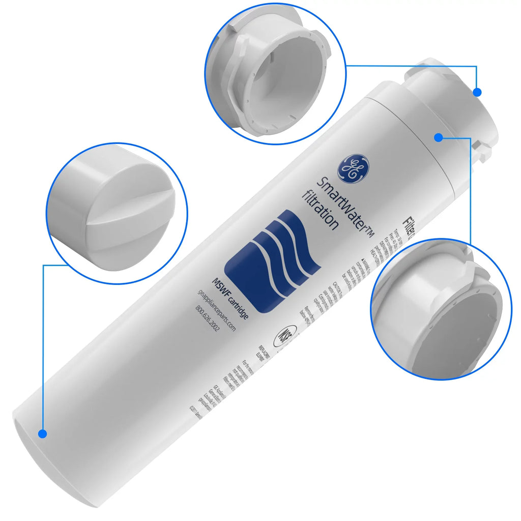 Filter, Pure RWF1500A Ice Tier1 Pack for 6 APF-1800, MSWF, Aquafresh AQUACREST Replacement AQF-MSWF Refrigerator GE WF282, Water of RWF1062, MSWF and Arrowpure