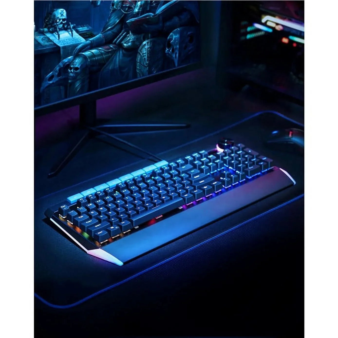 Mechanical 104key AUKEY KMG17 Volume Switches Blue Keyboard Button Control with