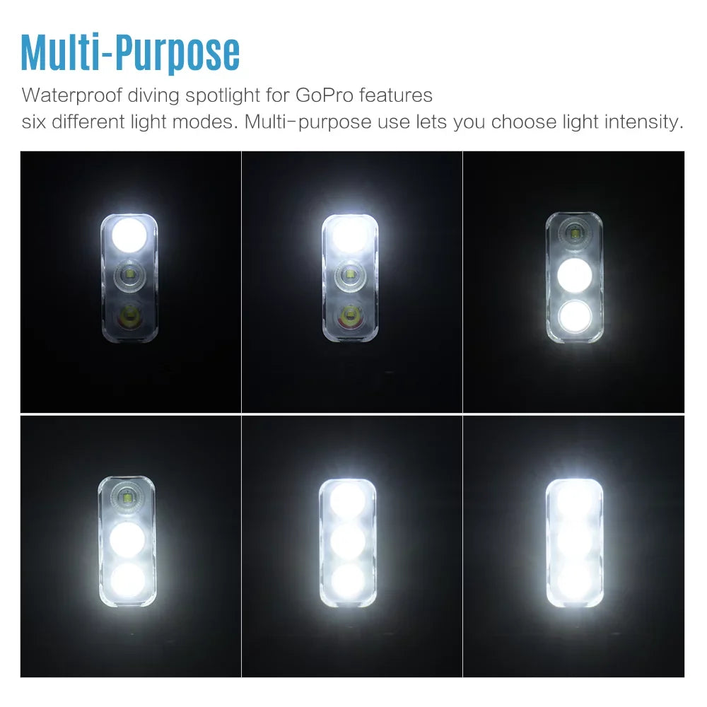 Lamp,300lux Qisuo Cameras Pristin 5 4 Video Waterproof 30m Session 6 5 4 Video 300lux Wide 7 7 3+ 300lux 5500-6000k 3Usb Led 3+ 5500-6000k And 3 Other Eryue Sized And Photography 5 4 6 30m