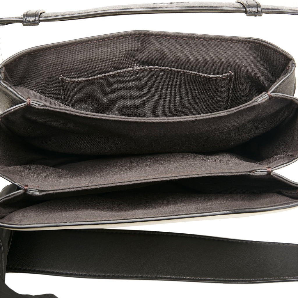 Leather ID Authenticated Pre-Owned Calf Crossbody Bag Unisex Black (Good) Small Fendi
