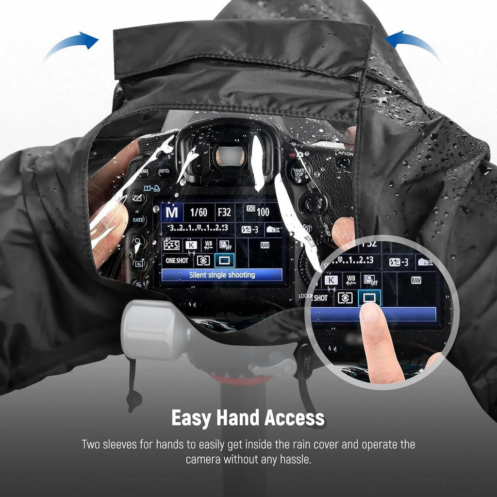 Camera NEEWER DSLR Durable Cover, Camera Vlog with Mini Compatible Rain Size Sony Canon Nylon Mirrorless Nikon Raincoat