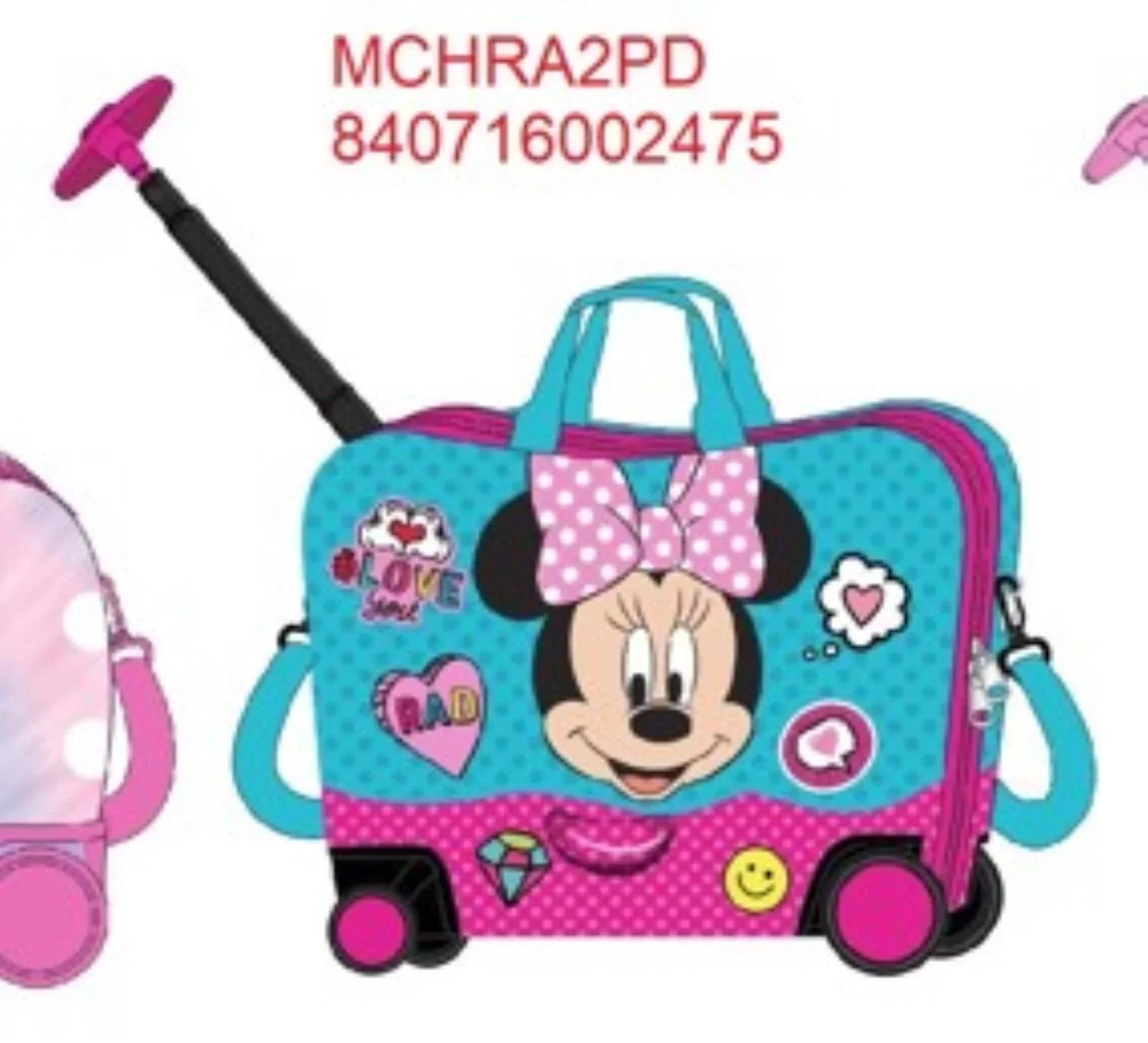 Luggage: Ride Minnie (Blue) On