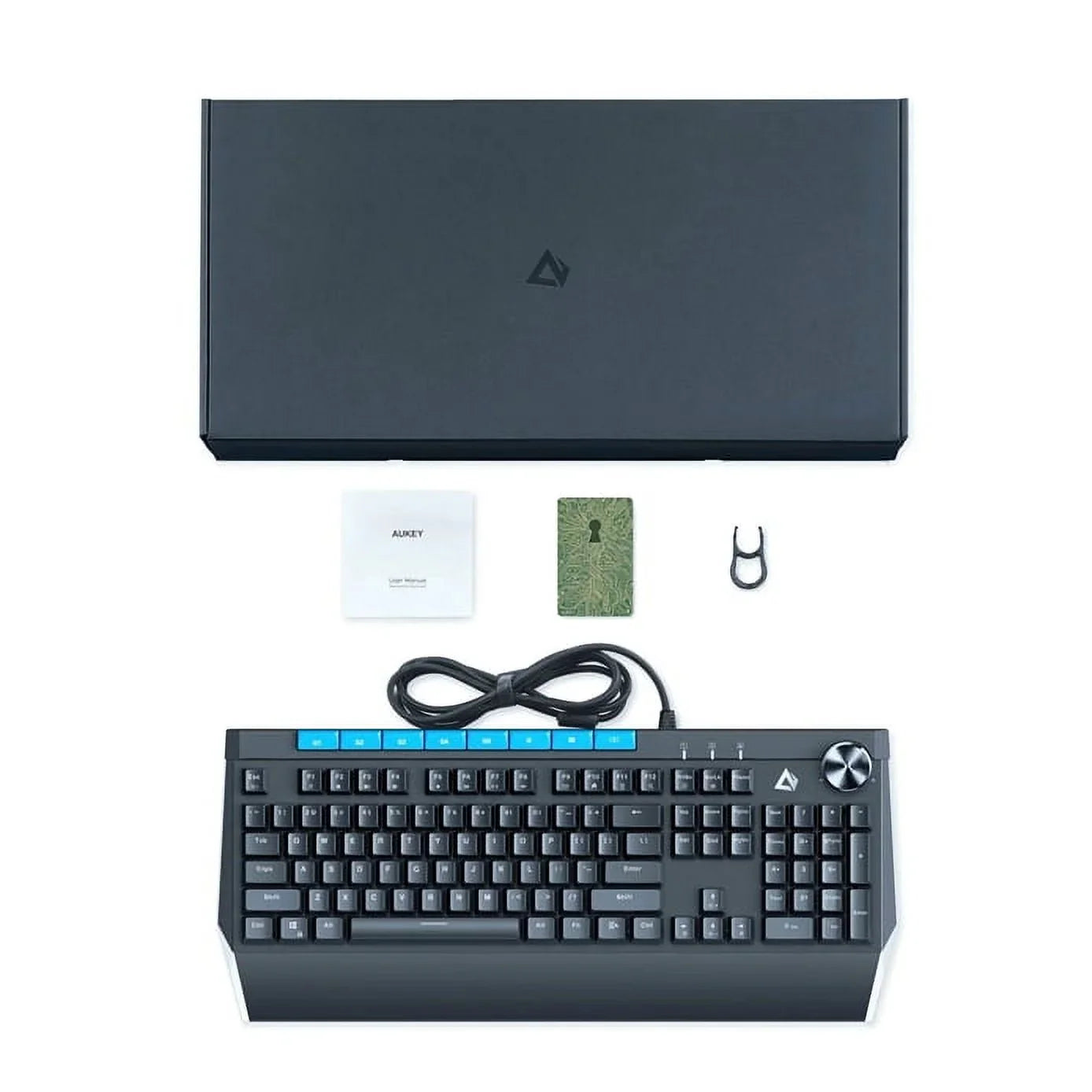 Mechanical 104key AUKEY KMG17 Volume Switches Blue Keyboard Button Control with