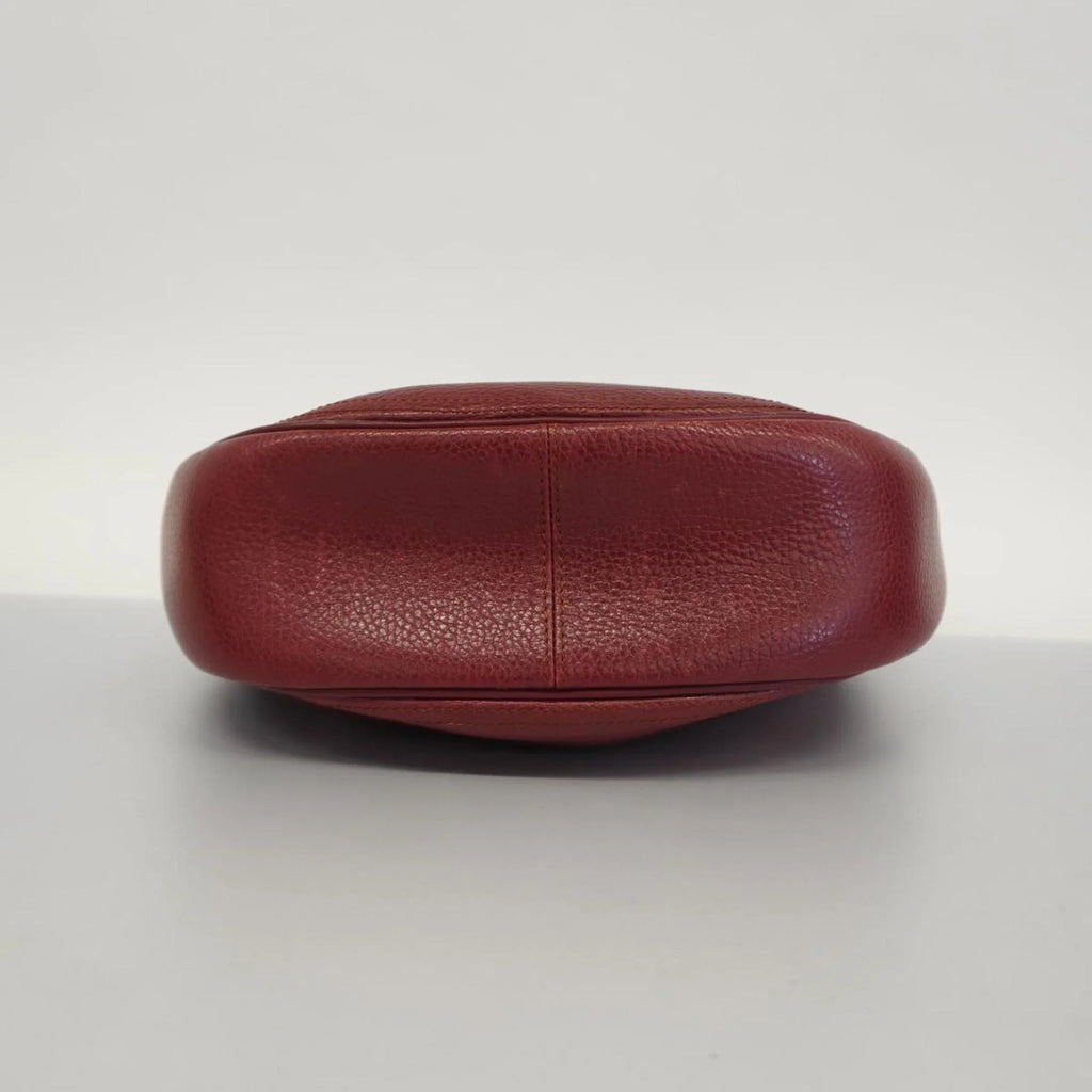 Red Cartier Ladies Shoulder Pre-Owned Bag Leather (Good) Must