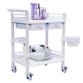 360°Rotate for Spacious Spa Spa Trolley Rolling Beauty with 2 Beauty Hospital Rolling Beauty Wheels Clinic Salon Trolley Mobile Trolley Cart Tier Salon Utility Cart, Dental