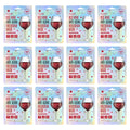 Premium Wra Hydrate Brightening Soo,Ae Collagen Beauty Skin, Brighting Mask Sheet Wine And [12 Count] Korean Antioxidants Red Glow Mask Face Hologram Vegan Facial Firm, Anti-Aging To Restore Mask