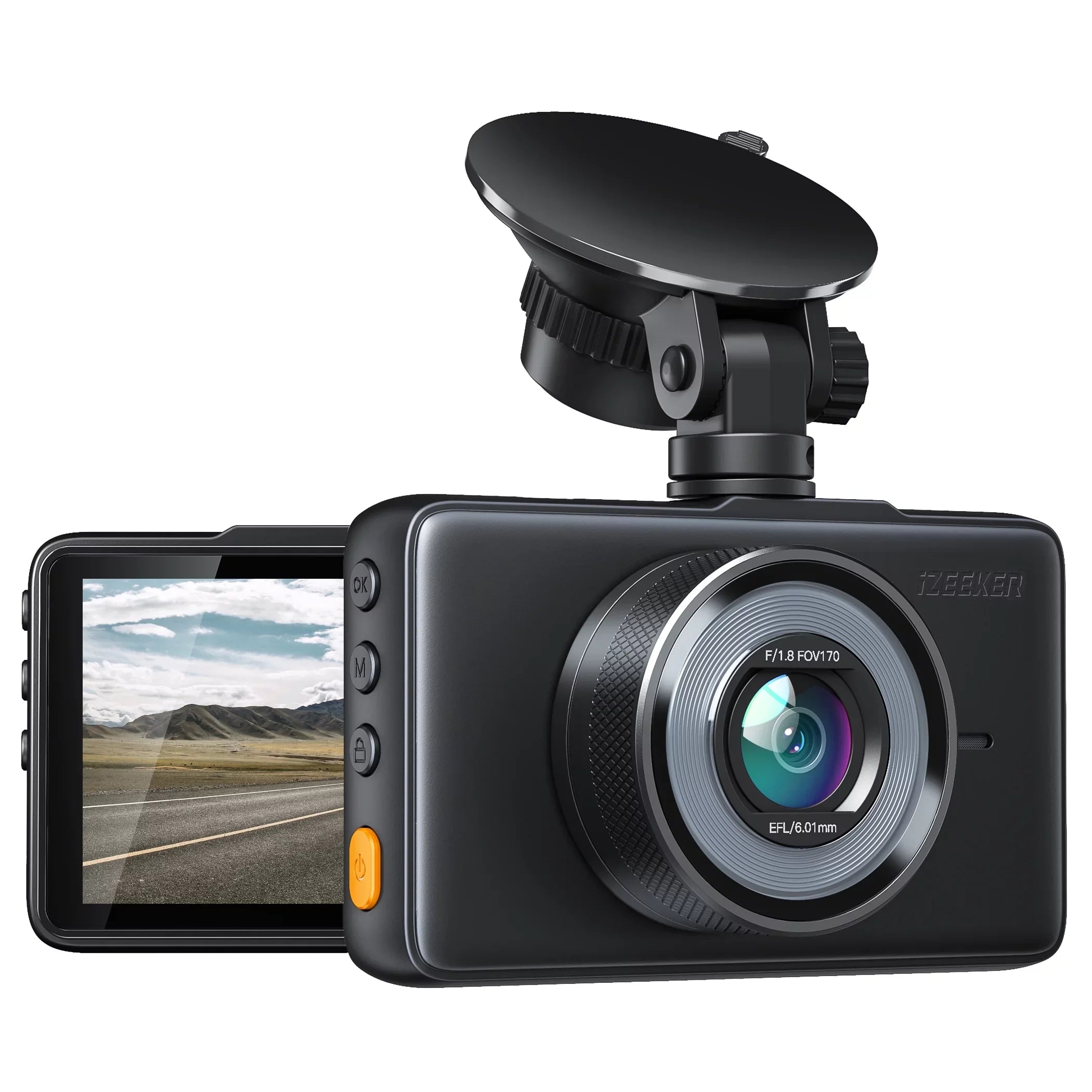 Dash Screen Car Record, LCD GD100 Wide 1080P Recording,Black Camera, 3" Cam Dash Accident iZEEKER 170° Loop G-Sensor, Angle,