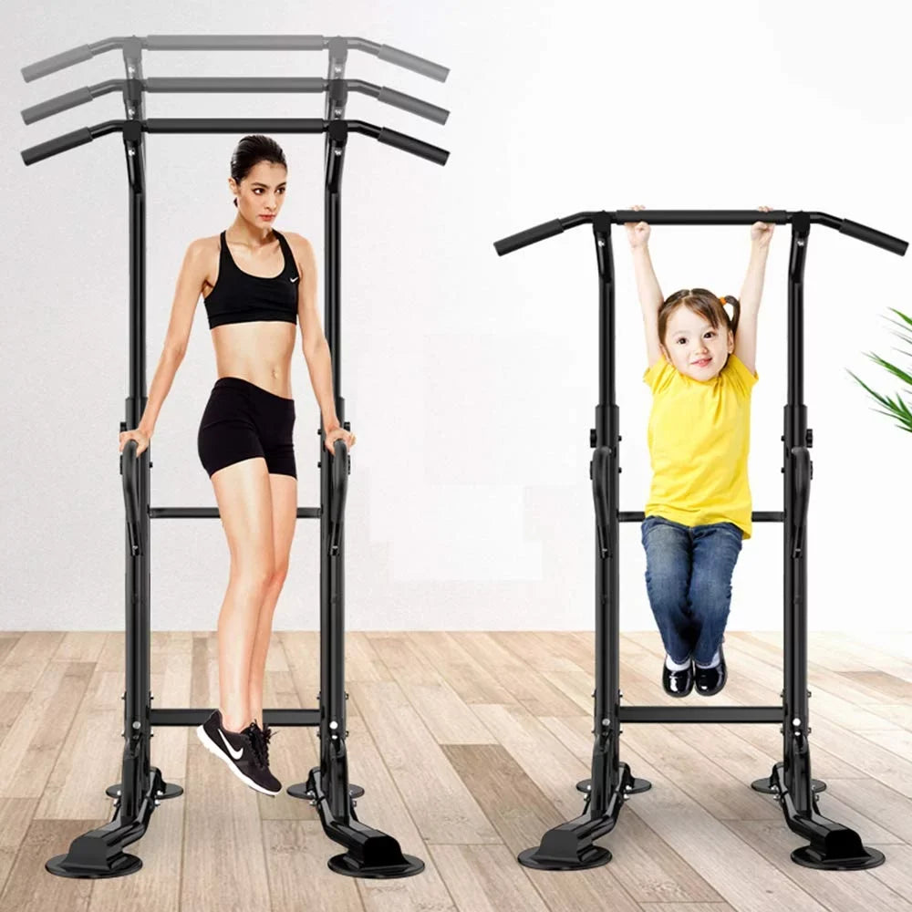 Black Bar, Height Up Pull Power Strength Wellynap Equipment Tower Adjustable Workout - Training 36.2" with