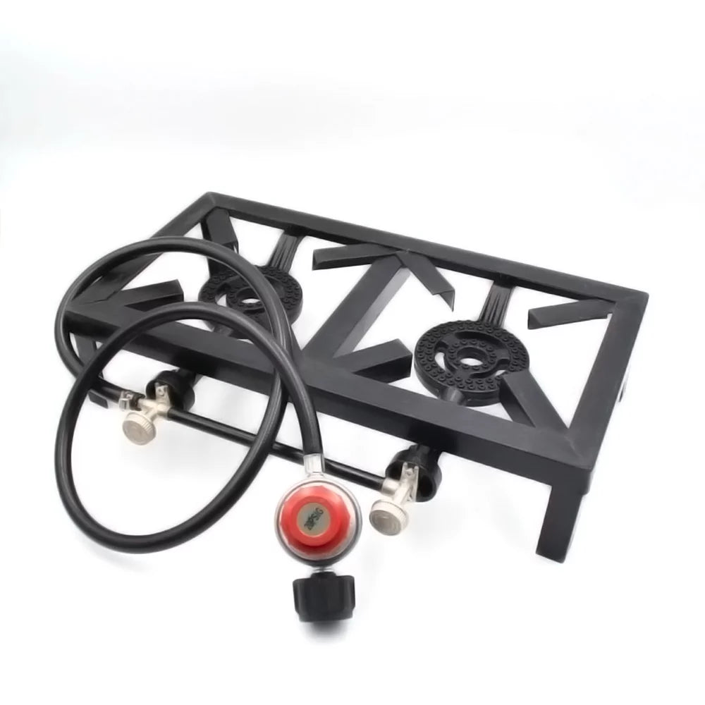 Cooking Tomshine Camping Double Iron BBQ Cooking Patio Stove for Enthusiasts (Standard), for Furnace Propane Cast Efficient Gas