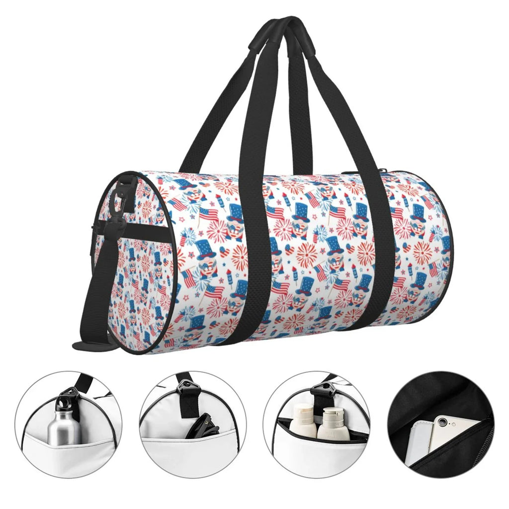 Compartment Sports with Luggage Cylinder and Travel Gnomes Gym Pocket Large Bag Bag American Bag Waterproof Coaee Capacity