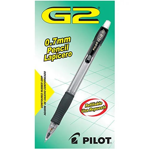 Lead, Pencils, G2 Black (51015) 12-Pack PILOT 0.7mm with Mechanical Accents,