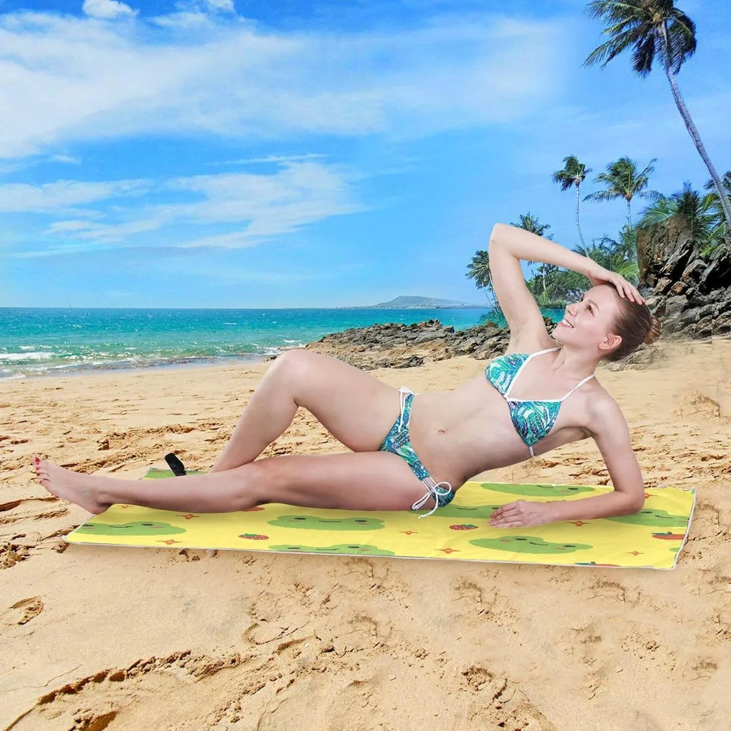 Dry Towel Towels - Compact Cute Oversized Beach for Quick Absorbent Bestwell Super Camping Frog - Lightweight Travel Cartoon Swimming Holiday（194） Towel