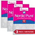 AC 11 MERV Mini 3 Pack Pure Tru Nordic Pleat Filters Air Furnace 10x24x1