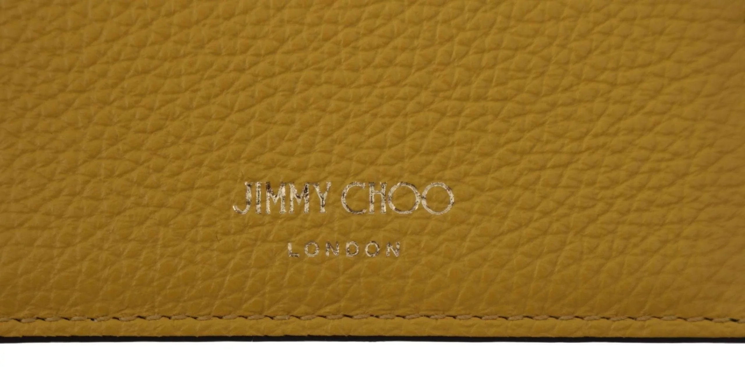 Leather Yellow Aarna Card Jimmy Choo Holder